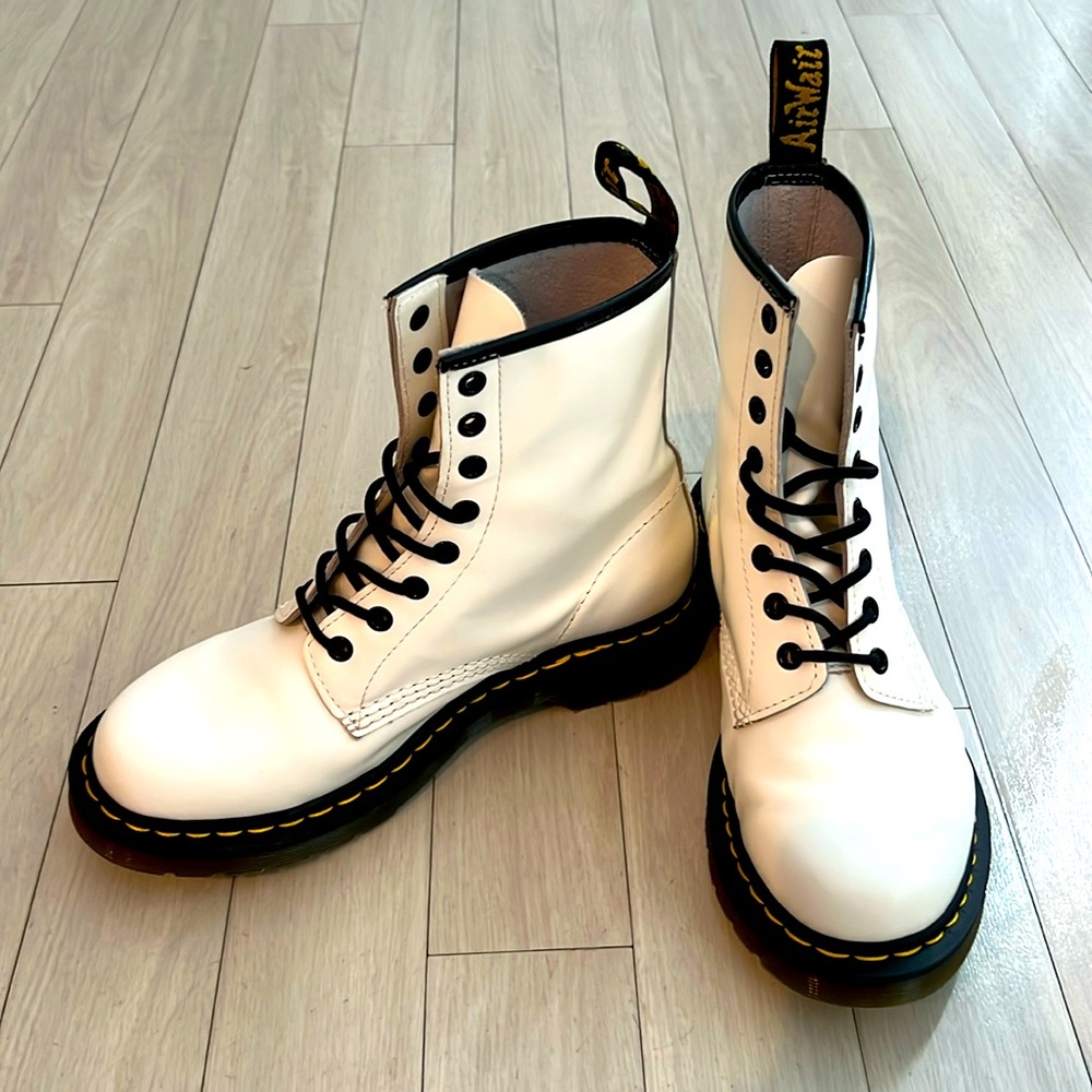 White Dr. Martens, mint condition, only worn two times.